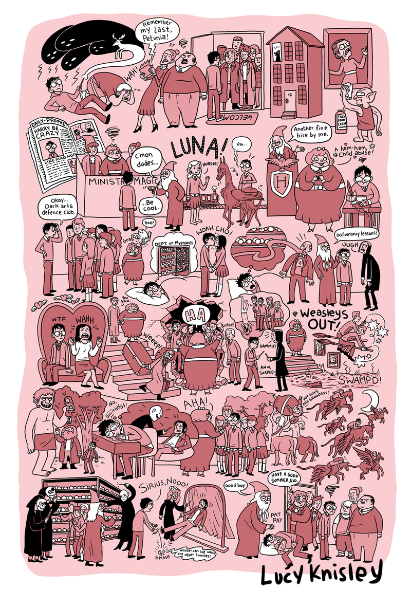 Illustration for article titled The entire plot of Harry Potter on a single poster